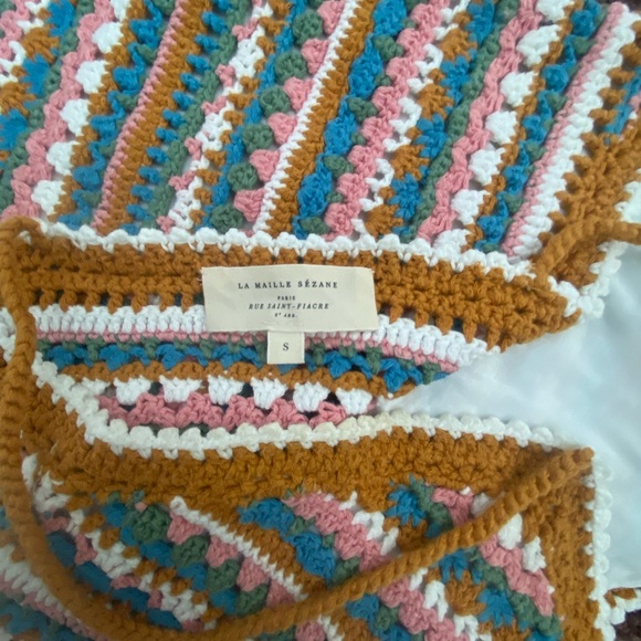 Sezane Multicolor Crochet Tank Top - Picture 4 of 4